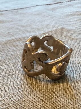 Silpada Silver Filigree/Scroll Ring Size 5.5
